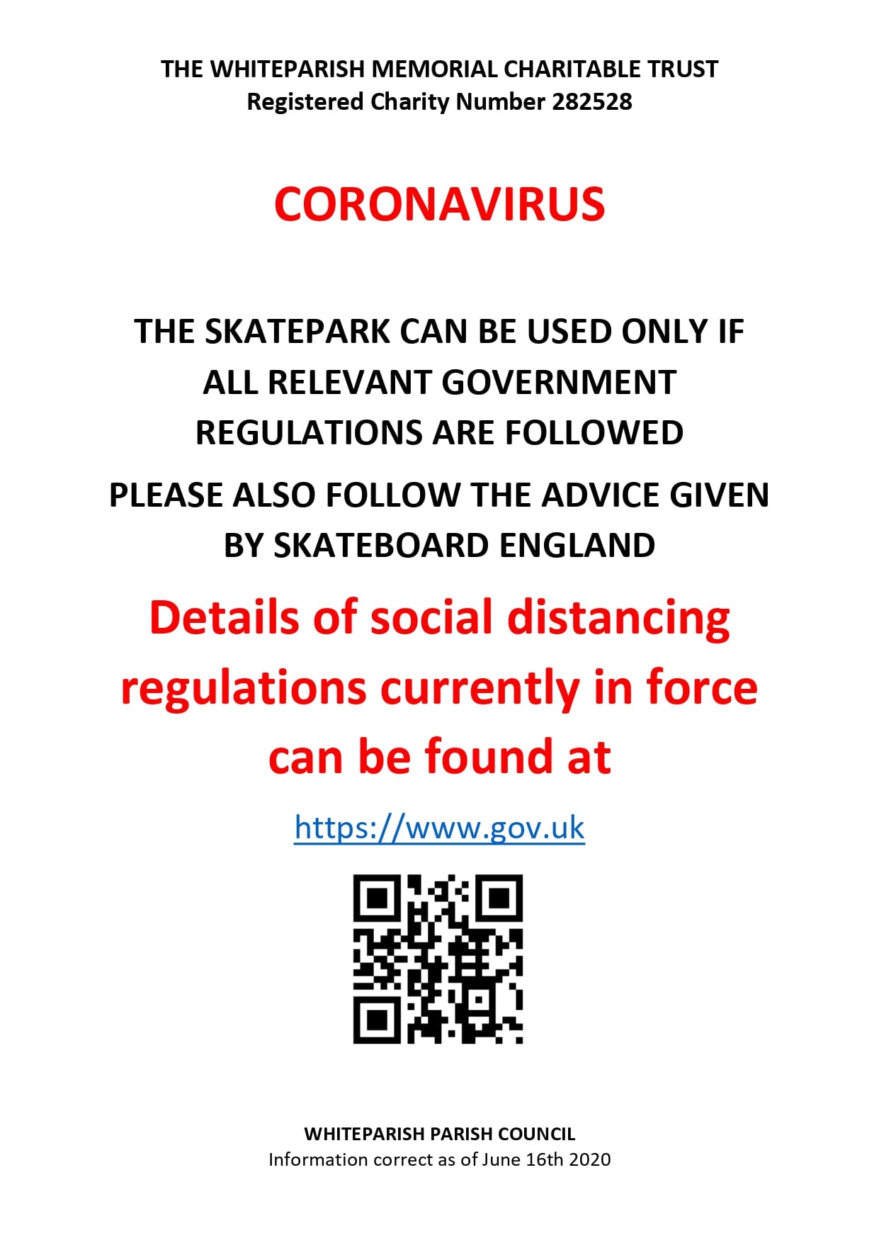 poster of notice - click to download pdf